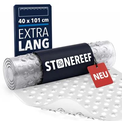 Produktbild von Badewannenmatte rutschfest 101x40 cm Antirutschmatte Badewanne Dusche Über 200 Saugnäpfe halten die Matte auch bei Nässe fest am Wannenboden