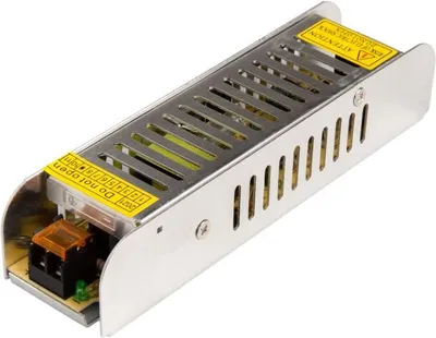 A single LED power supply unit shown from a diagonal angle on a white background.