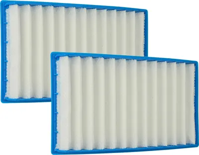 Produktbild von vhbw 2x Staubsaugerfilter kompatibel mit Dyson DC02 ReCyclone, DC02 De Stijl, DC02 DAS, DC02 Clear, DC02 Absolute Staubsauger - HEPA-Filter Blau Weiß