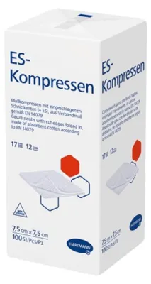 Produktbild von Hartmann ES-Kompressen unsteril, 12-fach 7,5x7,5cm - 100 Stück - B001UNJX5Y | Packung (100 Stück)