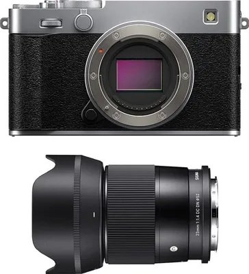 Immagine prodotto di FUJIFILM X-E5 Argento + SIGMA 23mm f/1.4