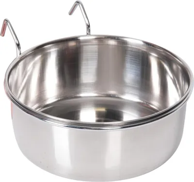 Produktbild von Karlie Edelstahlnapf zum Einhängen - Nagetiernapf - L - Edelstahl - Silber - 900 ml - Durchm. 15 cm