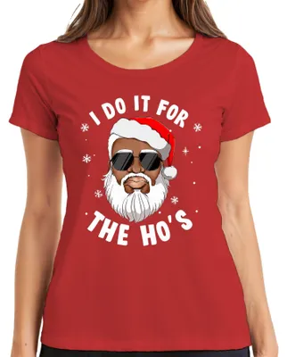 Obrázek produktu pro Vtipné dámské tričko I Do It For The Ho's Father Christmas Gift, červené, 3XL
