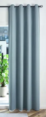 Produktbild von Gardinenbox Verdunkelungsvorhang Ösen Raffhalter HxB 225x145 cm Blau 100% Verdun