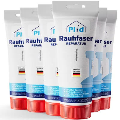 Produktbild von Plid Rauhfaser Reparaturspachtel 1,98 kg – Struktur-Spachtel Spachtelmasse für Wandreparatur, Risse & Dübellöcher, überstreichbar, lösungsmittelfrei