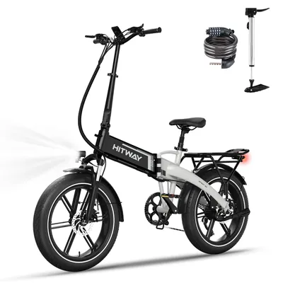 Produktbild von HITWAY E Bike, Klapprad E-Fahrrad mit 20 x 4.0 Zoll reifen,  60-120km Reichweite, Elektrofahrrad mit 48V 13Ah Herausnehmbarer Akku, 7-Gang , BK10S1