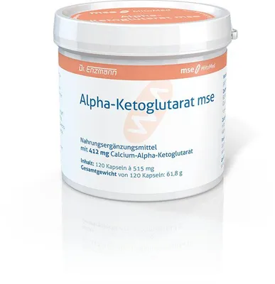 Produktbild von Dr. Enzmann Alpha-Ketoglutarat 120 Kapseln - MSE - Zellenergie Vegan