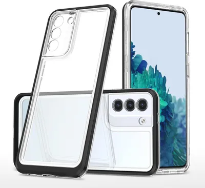 Produktbild von Klare 3In1 Hülle Für Samsung Galaxy S23+ Silikonhülle Mit Rahmen Schwarz