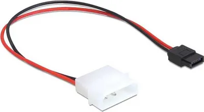 Produktbild von DeLOCK 82913, 0,245 m, SATA 15-Pin, Schwarz, Rot