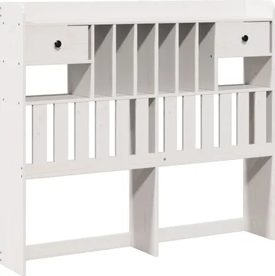 Immagine prodotto di vidaXL Testiera con contenitore bianco 135 cm in legno di pino massiccio