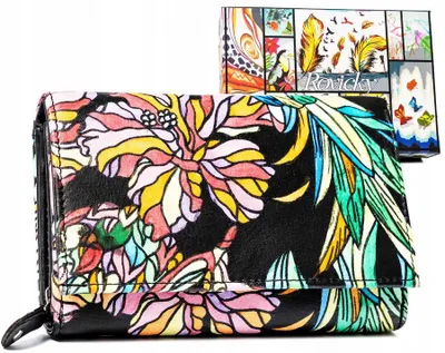 Obrázek produktu pro Rovicky dámská kožená peněženka multicolor RFID 15,5x10 cm