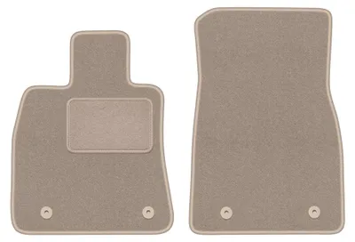 Produktbild von Velours-Fußmatten Vorne für Cadilac CT6 2016- – 2-tlg, Beige, passgenau – Wielganizator LUX