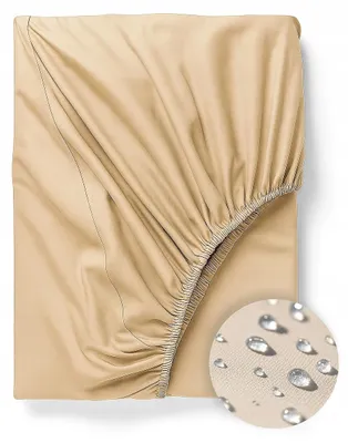 Produktbild von Fitizzio Wasserdichtes Spannbettlaken mit Gummizug Beige