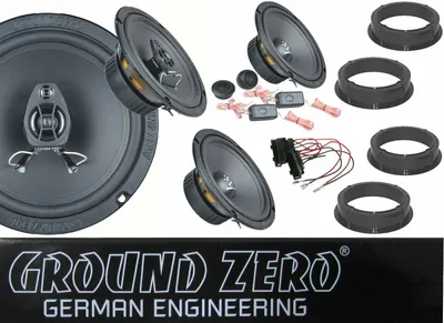 Produktbild von passend für VW Golf 4 IV Komplett Set Ground Zero Lautsprecher Tür Vorne Hinten Einbauset