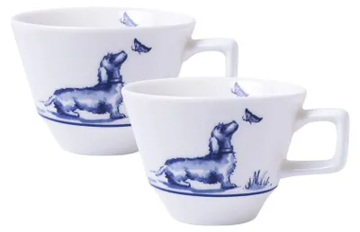 Heinen Delfts Blauw – Espressotasse Teckel Nhaan 2 st. – Bild 1