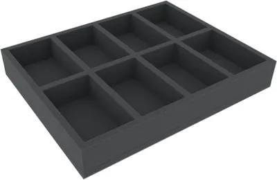 Produktbild von 50 mm Schaumstoffeinlage mit 8 Fächern für Miniaturen