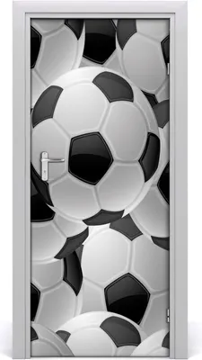 Produktbild von Tulup Türaufkleber 85x205 cm Dekorative Aufkleber Selbstklebend Wasserdichte Tapete Abnehmbar Schlafzimmer Wohnzimmer Wohnkultur - Fußball-Klebstoff