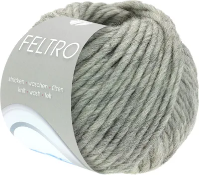 Produktbild von Lana Grossa FELTRO UNI 50 g moderne Filzwolle in 51 Farben 50 m Filzgarn Farbe 003 - Grau meliert
