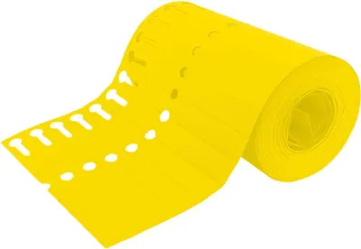 Image de CombiCraft étiquettes à boucle jaunes - 120 x 13 mm - 1000 étiquettes sur rouleau PVC