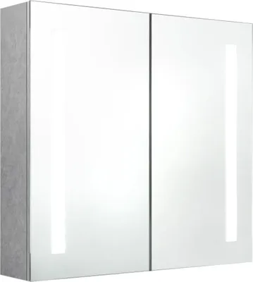 Obrázek produktu pro vidaXL LED koupelnová zrcadlová skříňka Concrete Grey 62x14x60 cm