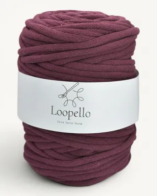 Immagine prodotto di Spago di cotone Loopello, diametro 9 mm, lunghezza 100 metri – color borgogna