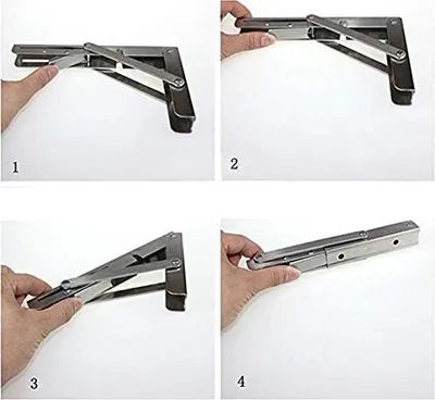 Produktbild von Klappbare Halter - Platzsparend und Einfach zu Installieren - 1 Stück - Edelstahl
