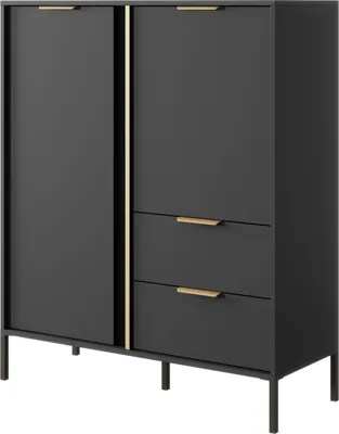 Produktbild von Furniture24 Kommode Lars A Schrank Highboard 103 X 123 X 39,5 Cm Hochschrank Wohnzimmerschrank