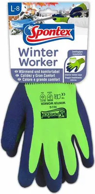 Obrázek produktu pro Mapa Spontex rukavice Winter Worker s vnitřní podšívkou velikost L