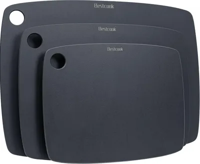 Produktbild von Schneidebrett Set aus Holzfaser, 3-teilig, spülmaschinenfest, BPA-frei, für die Küche