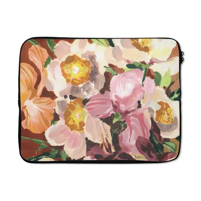 Produktbild von MuchoWow® Laptop Hülle 17 Zoll Laptoptasche Blumen - Pflanzen - Orchidee - Kunst - Zipper - Schutzabdeckung