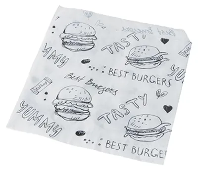 Produktbild von 1000 Hamburger-Tüten Kraftpapier 13 cm x 13 cm weiss