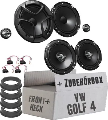 Produktbild von JVC CS-J Komplettset für vorne & hinten - Lautsprecher Einbauset passend für VW Golf 4 - justSOUND