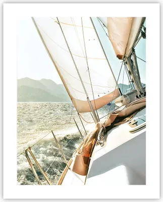 Produktbild von Poster - Poster ohne Rahmen - Yacht Segeln So - 40x50 cm - Wand Bild - Wanddeko - Wandbilder - Kunstposter - Wandposter - Bilder - Kunstdruck - Wanddekoration - Wandbild - P2XPA40x50-4847