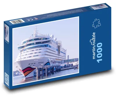 Produktbild von Puzzle 1000 s Schiff in Warnemünde - martinpuzzle