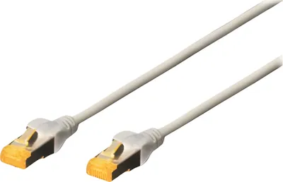 Image de DIGITUS Patchkabel Cat6a S/FTP 2xRJ45  0.5m grau Hebelschutz Polybeutel
