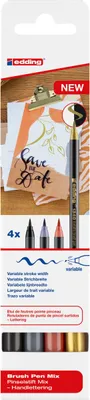 Image de 1340 Trousse de feutres Brushpen Mix - 4 pièces assorties. Paquet de 10 pièces