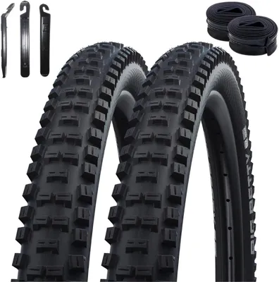 Produktbild von 2 x Schwalbe BIG BETTY Performance E-50 Schwarz 62-584 (27.5 x 2.4) + 2 x Schwalbe DV19 Schläuche inkl. Reifenheber