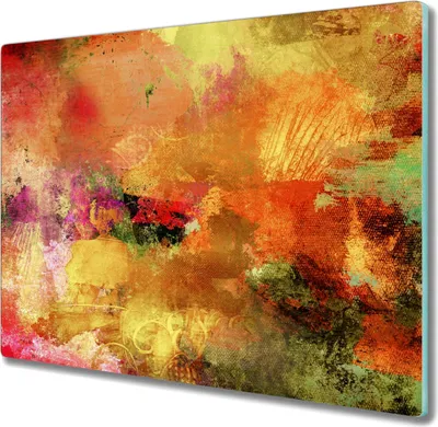Produktbild von Coloray Kochplattenabdeckung Herdabdeckplatte 60x52 cm Hackbrett Schneidebrett Küchenbrett - abstrakt beschmieren
