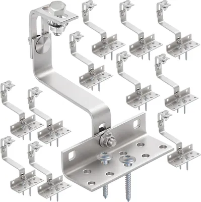 Produktbild von 3 Module Montageset Ziegeldachhaken, 10cm, Sechskantkopf 17
