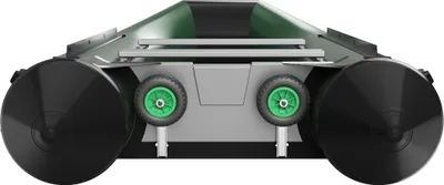 Immagine prodotto di Ruote di lancio coppia ruote di poppa per gommoni pieghevole funzionamento con una sola mano acciaio inox A4 SUPROD HD200, nero/verde