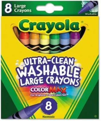 Produktbild von Crayola | Wachsmalstifte - Groß - 8 Farben - Waschbar - Kinder Malen - Farbstifte