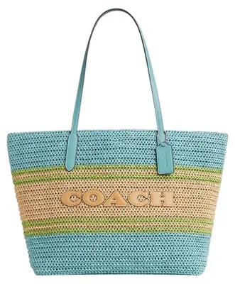 Obrázek produktu pro Dámská kabelka Coach, model Straw City Tote Bag, modrá barva