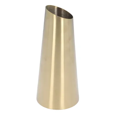 Imagen del producto de Jarrón dorado, jarrón de escritorio, jarrón estrecho, jarrón pequeño, jarrón para flores individuales, jarrón de metal