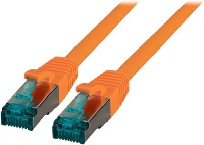 Image de EFB MK6001.1O EFB RJ45 Patchkabel S/FTP, Cat.6A, LSZH, 1m, orange