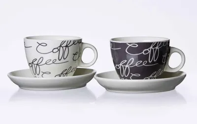 Produktbild von FLIRT by R&B Cappuccinotasse Cornello mit Untertasse 180 ml grey 2er Set
