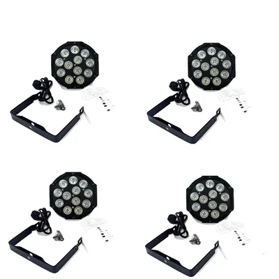 Zdjęcie produktu dla Światła LED par, technologia RGBW 4w1, sterowanie DMX, 12x12W 4 sztuki, wtyczka EU
