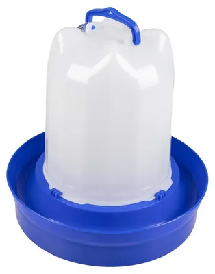 Produktbild von Duvo+ Geflügeltränke Trinksilo Royal mit Griff blau, Maße: 35 x 35 x 33 cm
