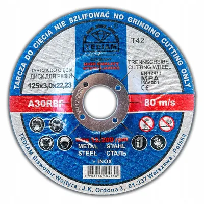 Produktbild von TEDIAM Metall-Trennscheibe 125x3 für Stahl & Edelstahl