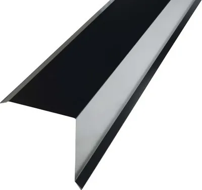 Obrázek produktu pro Závětrná lišta krycí PRECIT pro plechovou krytinu 1000 mm, 9005 černá