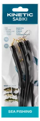 Produktbild von Kinetic Sabiki Gummi Makk System #6/0 schwarz